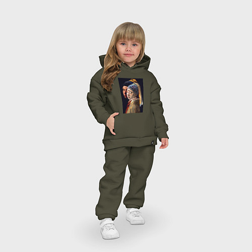 Детский костюм оверсайз Ян Вермеер, Девушка с жемчужной сережкой / Хаки – фото 3