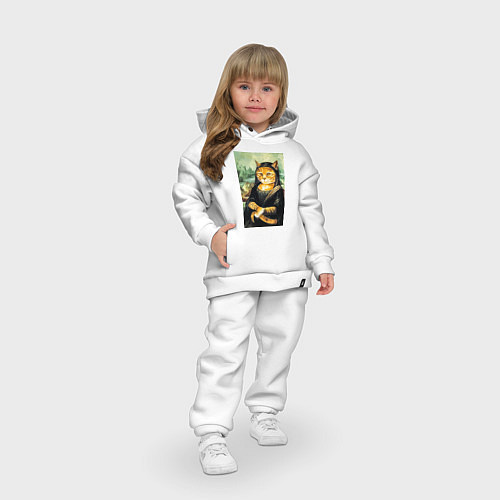 Детский костюм оверсайз Мона киса / Белый – фото 3