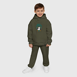 Детский костюм оверсайз Анахайм Дакс, Mighty Ducks, цвет: хаки — фото 2