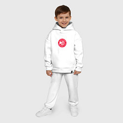 Детский костюм оверсайз Атланта Хокс логотип, цвет: белый — фото 2