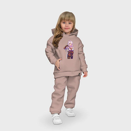 Детский костюм оверсайз Циpи / Пыльно-розовый – фото 3