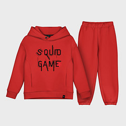 Детский костюм оверсайз Blood Squid Game, цвет: красный