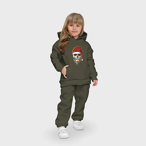 Детский костюм оверсайз Santa Skull / Хаки – фото 3