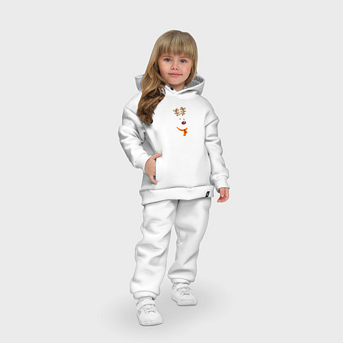 Детский костюм оверсайз Олень снеговик 01 / Белый – фото 3