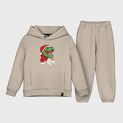 Детский костюм оверсайз T-rex Merry Roar, цвет: миндальный