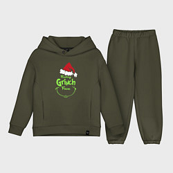 Детский костюм оверсайз Resting Grinch Face, цвет: хаки