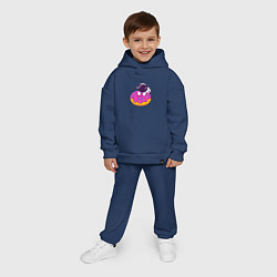 Детский костюм оверсайз Космический пончик, цвет: тёмно-синий — фото 2