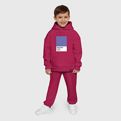 Детский костюм оверсайз Цвет Pantone 2022 года - Very Peri, цвет: маджента — фото 2