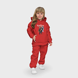 Детский костюм оверсайз GENSHIN IMPACT, КЭЙА, ДИЛЮК, ЧЖУН ЛИ, цвет: красный — фото 2