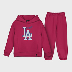 Детский костюм оверсайз Los Angeles Dodgers - baseball team, цвет: маджента