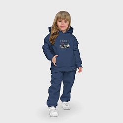 Детский костюм оверсайз Ауди - автоспорт концепт эскиз, цвет: тёмно-синий — фото 2