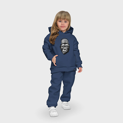 Детский костюм оверсайз Gorilla brains / Тёмно-синий – фото 3