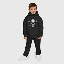 Детский костюм оверсайз Skull bones, цвет: черный — фото 2