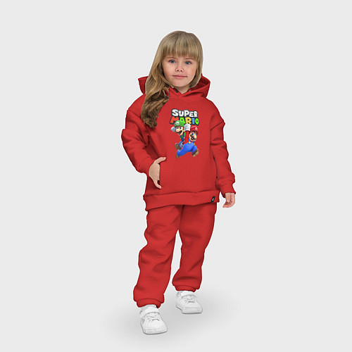 Детский костюм оверсайз Луиджи и Марио / Красный – фото 3