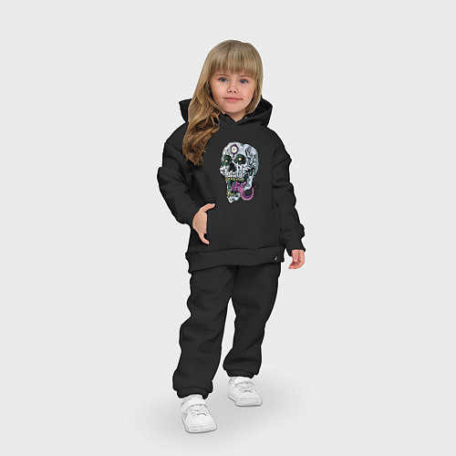Детский костюм оверсайз Art skull 2022 / Черный – фото 3