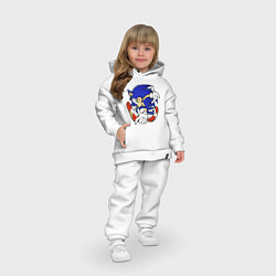 Детский костюм оверсайз Blue Hedgehog, цвет: белый — фото 2