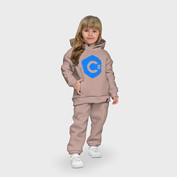 Детский костюм оверсайз Язык программирования C Sharp, цвет: пыльно-розовый — фото 2