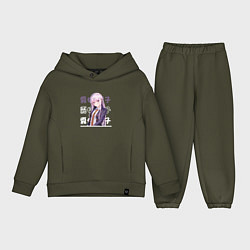 Детский костюм оверсайз Данганронпа Danganronpa, Кёко Киригири Kyouko Kiri, цвет: хаки