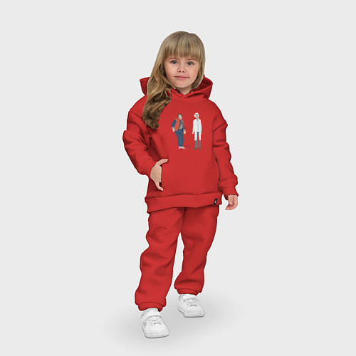 Детский костюм оверсайз Назад в будущее делориан 2022 / Красный – фото 3
