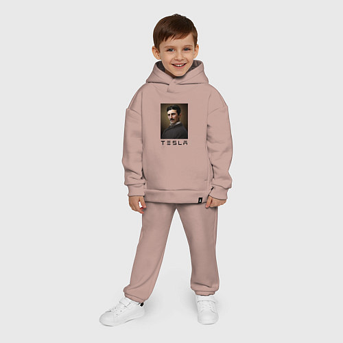 Детский костюм оверсайз Тесла 2022 / Пыльно-розовый – фото 4