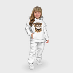 Детский костюм оверсайз Котёнок Тойгер, цвет: белый — фото 2