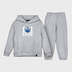 Детский костюм оверсайз FOREVER NOT JUST WHEN WE WIN, Эдмонтон Ойлерз, Edm, цвет: меланж