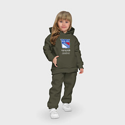 Детский костюм оверсайз Rangers are coming, Нью Йорк Рейнджерс, New York R, цвет: хаки — фото 2