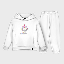 Детский костюм оверсайз Единорог 0006, цвет: белый