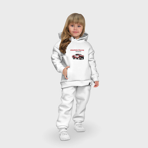 Детский костюм оверсайз Honda racing team / Белый – фото 3