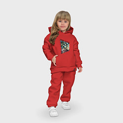 Детский костюм оверсайз Ван-Пис, Луффи, Трафальгар Ло, Кид Юстасс, цвет: красный — фото 2