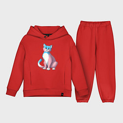 Детский костюм оверсайз Нежная кошка, цвет: красный