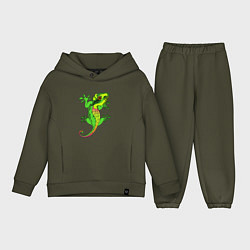 Детский костюм оверсайз Ящерица Lizard, цвет: хаки