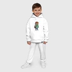 Детский костюм оверсайз КРУТОЙ МИШКА COOL BEAR, цвет: белый — фото 2