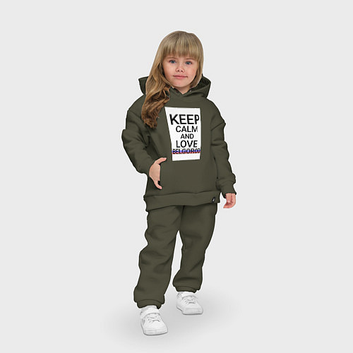 Детский костюм оверсайз Keep calm Belgorod Белгород ID811 / Хаки – фото 3