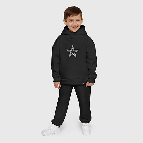 Детский костюм оверсайз Звезда star / Черный – фото 4