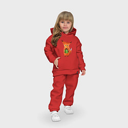 Детский костюм оверсайз Лисенок с подарком, цвет: красный — фото 2