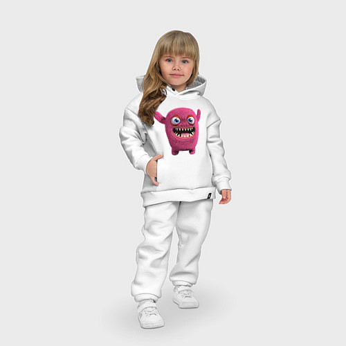 Детский костюм оверсайз FLUFFY COLORED MONSTER / Белый – фото 3