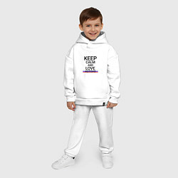 Детский костюм оверсайз Keep calm Kstovo Кстово, цвет: белый — фото 2