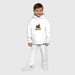 Детский костюм оверсайз Южный парк артлоготип, цвет: белый — фото 2
