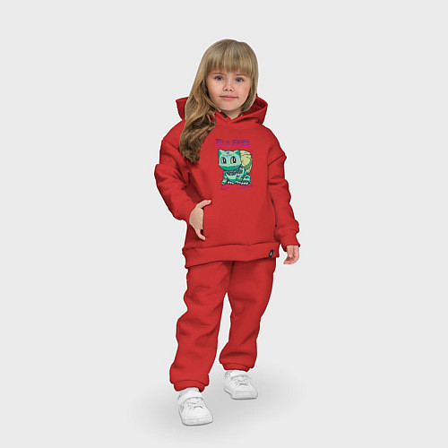 Детский костюм оверсайз Механический бульбазавр / Красный – фото 3