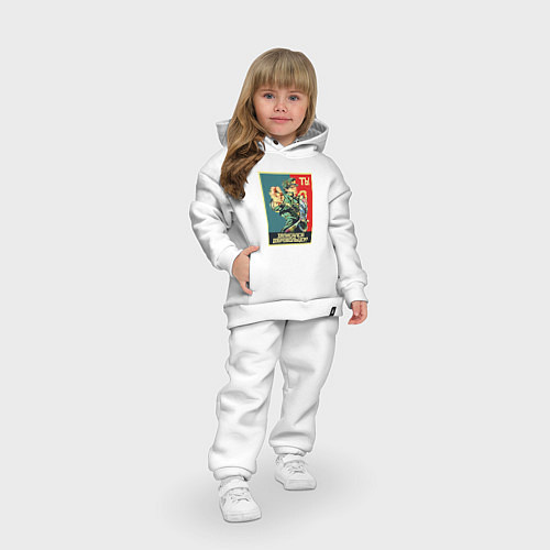 Детский костюм оверсайз Аниме: невероятные приключения ДжоДжо / Белый – фото 3