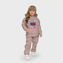 Детский костюм оверсайз Arson j-hope BTS, цвет: пыльно-розовый — фото 2