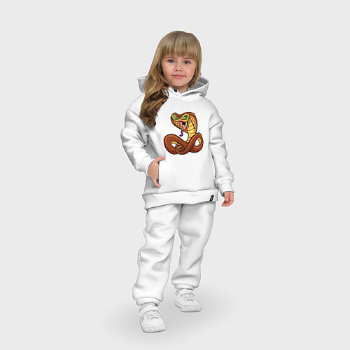Детский костюм оверсайз Для любителей змей / Белый – фото 3