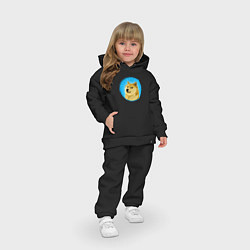 Детский костюм оверсайз Знак пёсика Доге, цвет: черный — фото 2