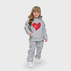 Детский костюм оверсайз Сердце - Турция, цвет: меланж — фото 2