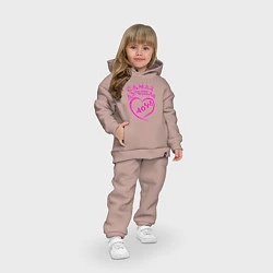 Детский костюм оверсайз Лучшая дочка на планете, цвет: пыльно-розовый — фото 2