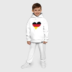 Детский костюм оверсайз Сердце - Германия, цвет: белый — фото 2
