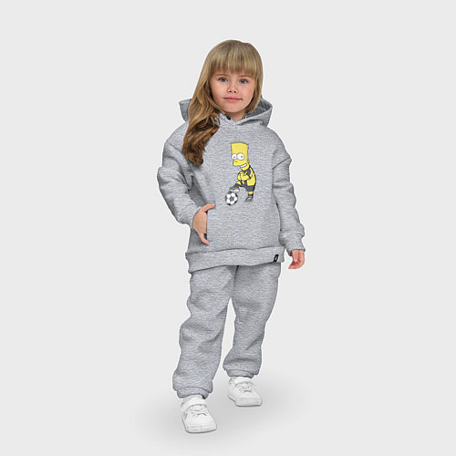 Детский костюм оверсайз Барт Симпсон - крутой футбольный форвард / Меланж – фото 3