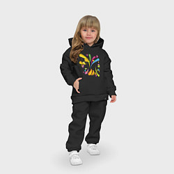 Детский костюм оверсайз Звезды и серпантин, цвет: черный — фото 2