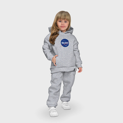 Детский костюм оверсайз NASA NERV / Меланж – фото 3